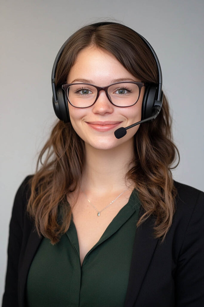 Freundliche Dame aus dem Callcenter bei PIRIMEDIA